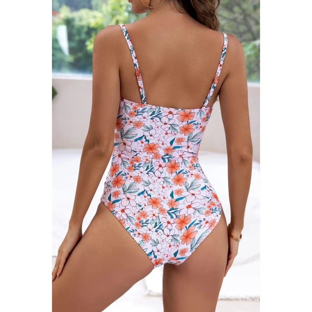Eomenie Women's One Piece Swimsuits Tummy Control Ruched Bathing Suit 1Piece L